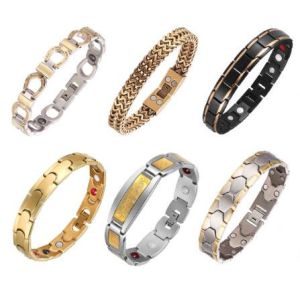 Gold PVD Metal Vacuum Coating Services, Stainless Steel Stretch Bracelet Copper