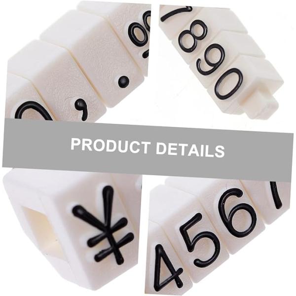 Small Jewellery Plastic Cube Tags Display Stand With Strings 3mm Labels