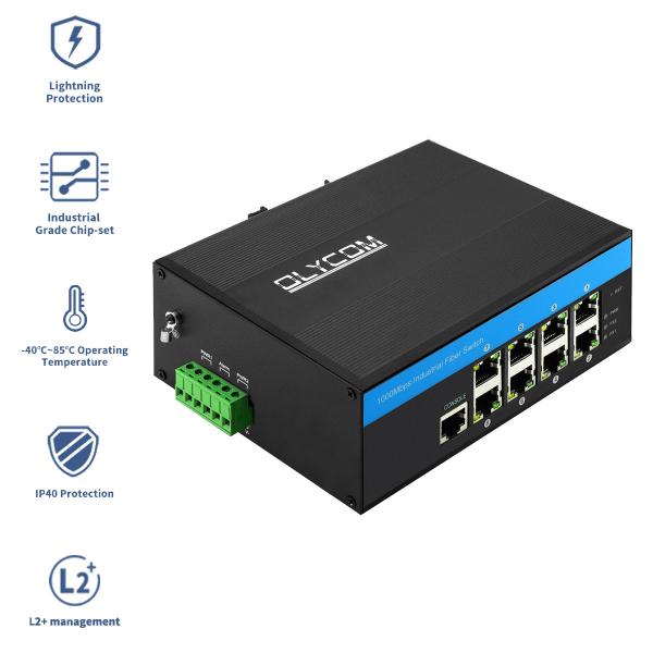 Quality Layer 2 Manageable Ethernet Switch 8 Port PoE Gigabit 802.3Af/at 240W Vitesse Based CE for sale