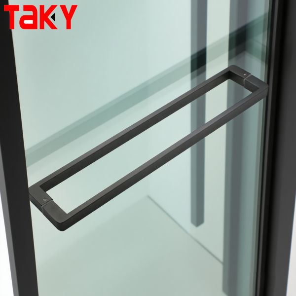 Contemporary Black Door Pull Handle Stainless Steel Bathroom Sliding Glass Door Handle Glass Shower Handle
