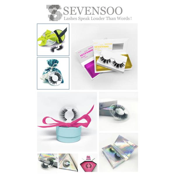 3d Siberian Real Mink Strip 5 Pairs Eyelashes / 100% Handmade Black Lashes