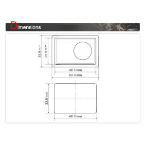 Rectangle Shape Panel Mount Push Button For Elevator IP64 Size 36x53 mm