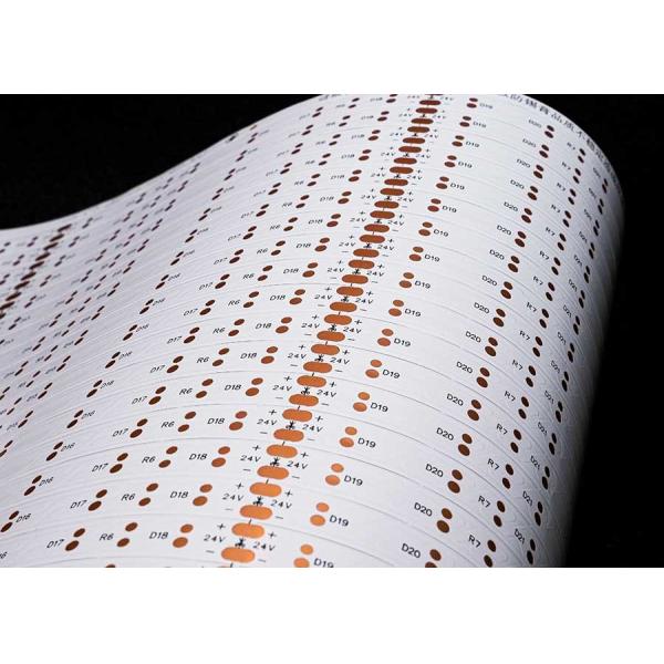 Double Sided Chip on FPC White Film FPCB For 2835 LED Strip Flexible Circuit Board