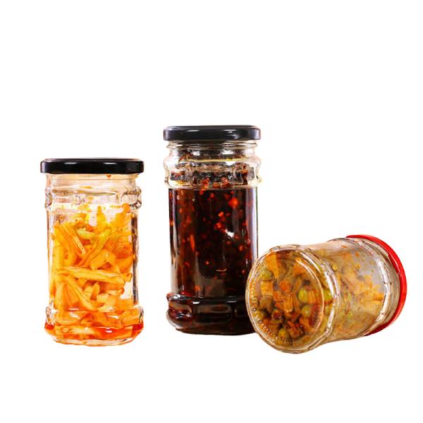 Quality 280ml BPA Free Glass Jam Jar Canning Mason Jars With Regular Lid Machine Made for sale