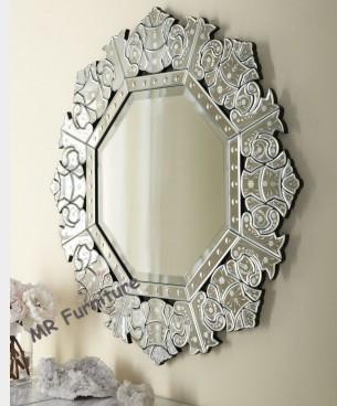 Quality Decorative Vintage Venetian Mirror , Etching Antique Venetian Glass Mirror for sale