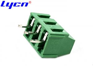 China Green 3.81 mm PCB Screw Terminal Block 300V PA66 UL94V-0 Insulator on sale