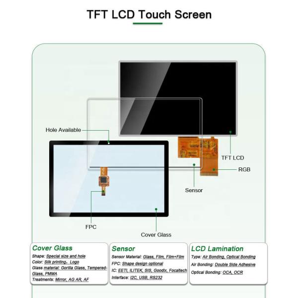 8-bit LVDS Industrial 350 Brightness TFT Display 10.1-inch 1280x800 Pixel EK79202