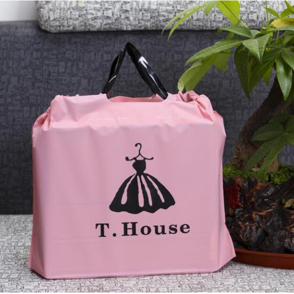 PE Waterproof Drawstring Bag 30x10x20cm Flexo Printing With Handle