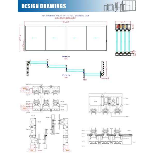 European Standard Design Frameless Aluminum Interior Noiseless Sliding Door for Kitchen