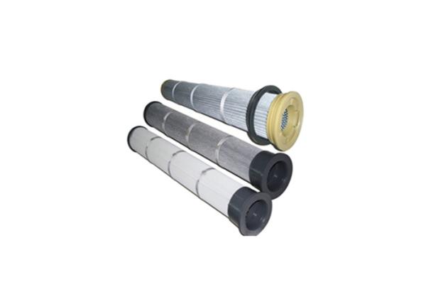 Quality 5um,0.5um,2um,0.2umWater Washable Cylindrical Pleated Dust Collection Cartridges 2 Meters Long for sale