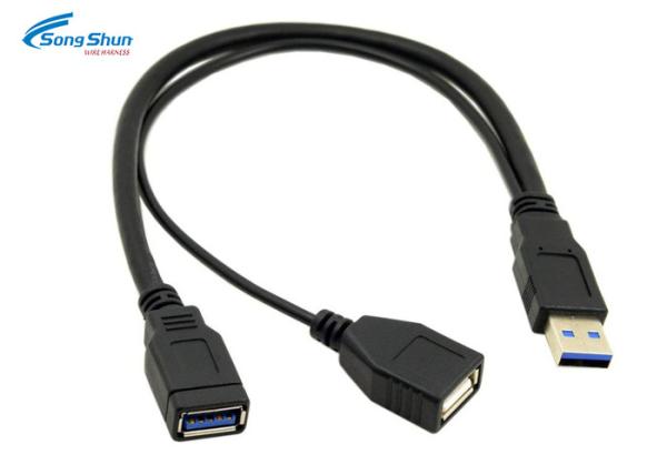 Quality 3.0 Male Female USB Extension Cable Extra Power Data Y For Mobile Hard Disk for sale