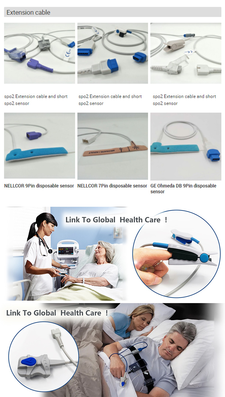 Compatible GE Ohmeda Oxy Tip Reusable Adult Finger Clip Spo2 Sensor Suit 3 M CE USA Medical Materials & Accessories Alcohol TPU