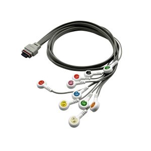 Nihon Kohden Holter ECG Cable 10lead For Recorder RAC-2512 1m TPU Jacket