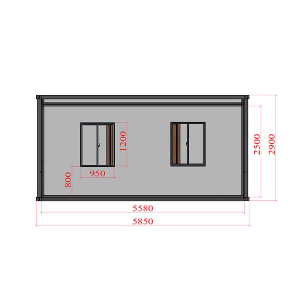 Customizable 40ft Expandable Container House With Gypsum Board Covering 20ft 40ft