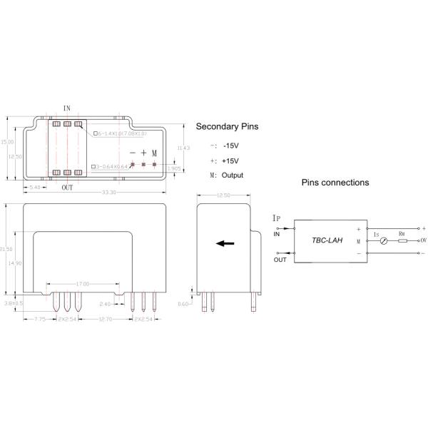 50A to 100A input Closed Loop Hall Effect Current Sensor SJ 20790-2000