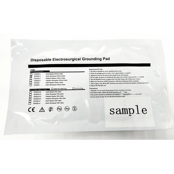 Bipolar / Monopolar Disposable Electrosurgical Patient Plate ESU Grounding Pad
