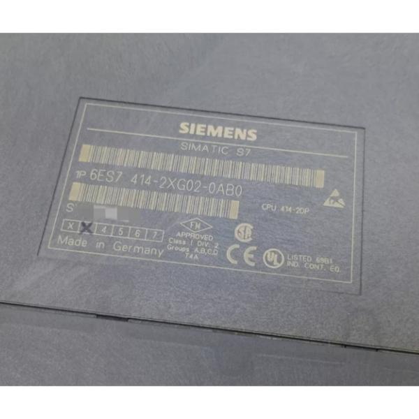 SIEMENS 6ES7414-2XG02-0AB0 SIMATIC S7-400, CPU 414-2 DP CENTRAL PROCESSING UNIT WITH: MULTI-POINT MPI INTERFACE INTEGR.