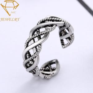 China Antique Silver Plating 925 Sterling Silver Engagement Ring For Men on sale