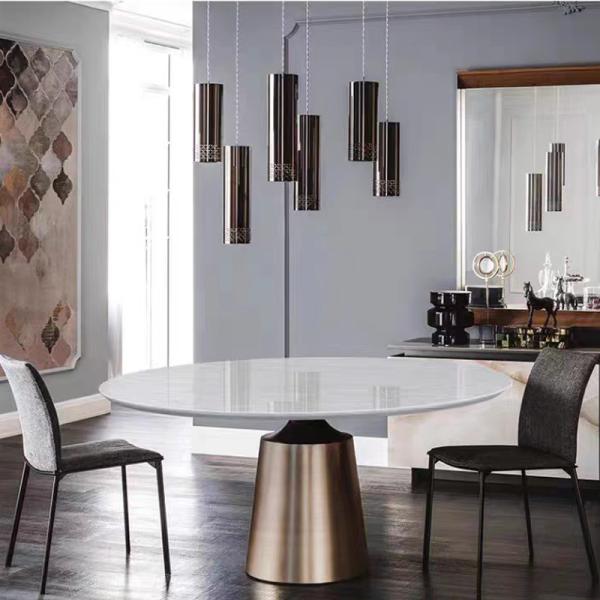 Foshan Furniture Round Marble Dining Table Contemporary Tables And Chairs For Restaurant