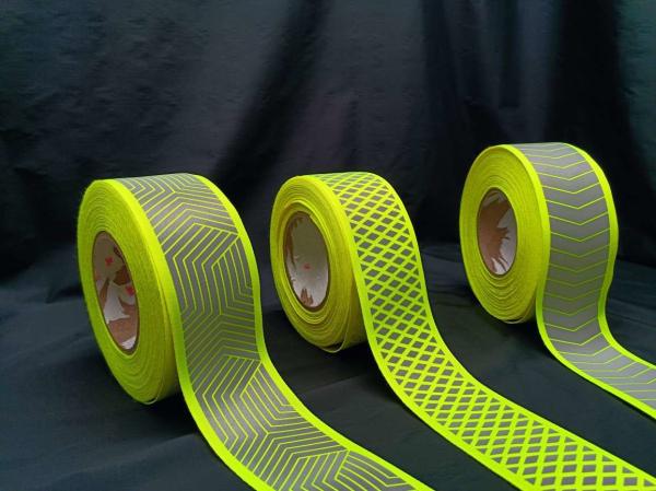 Quality lightweight Cotton Webbing With Reflective Heat Transfered On for sale