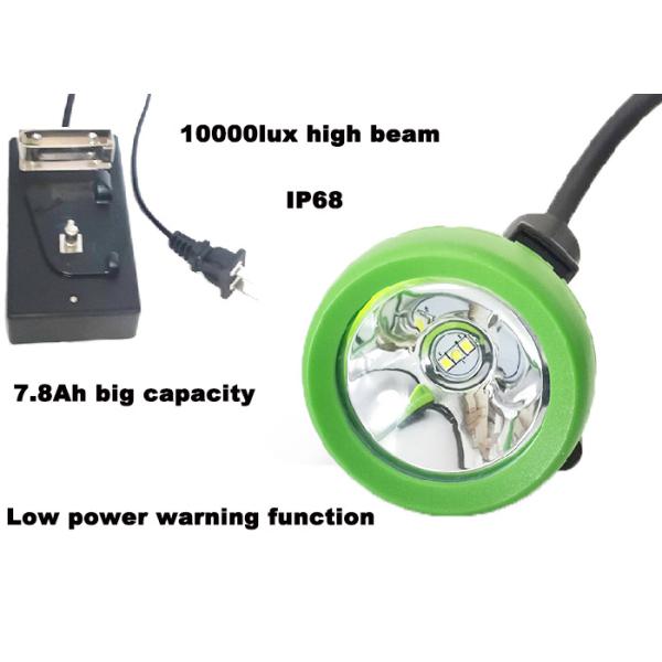1.67W 10000lux LED Mining Hat Lamp 6.6Ah Rechargeable Miners Light