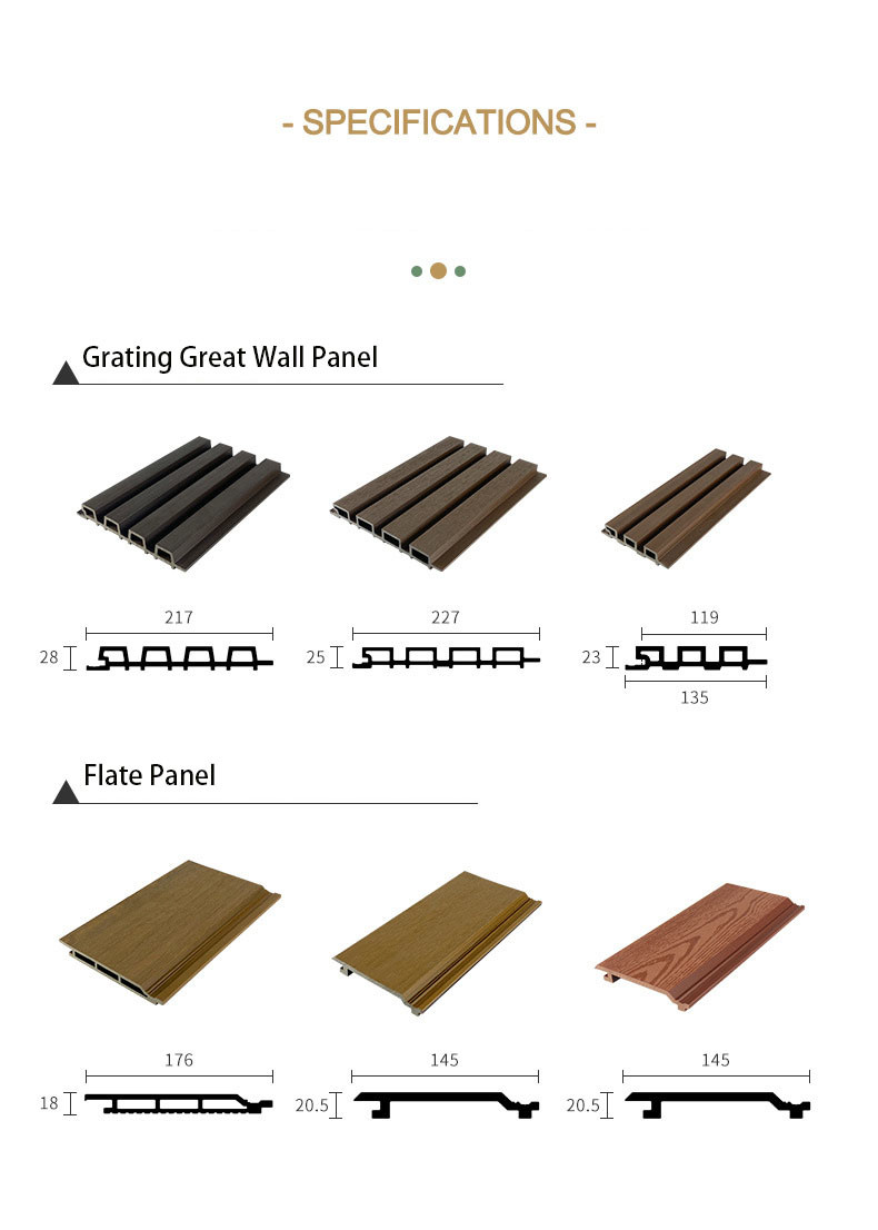 Fireproof WPC Cladding Panel 20.5x145mm Wood Plastic Composite Wall Board