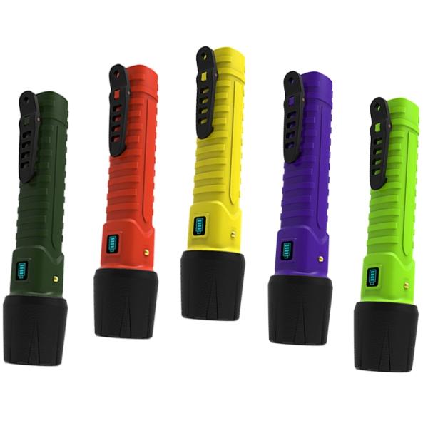 LED Explosion Proof Flashlight 23000lux Lithium Battery Rechargeable Torch 3W