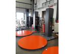 Gray And Orange Semi Automatic Turntable Stretch Wrapping Machine
