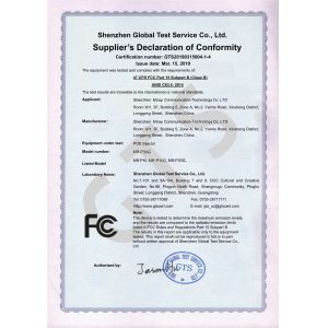 Shenzhen Miray Communication Technology Co., Ltd. Certifications