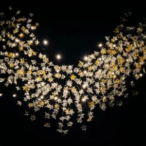 LED Light Source Crystal Glass Project Chandeliers For Lobby