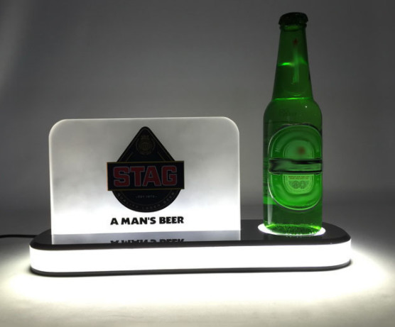 POS Led Bottle Glorifier 5mm Acrylic Bottle Light Glorifier Engraved Logo