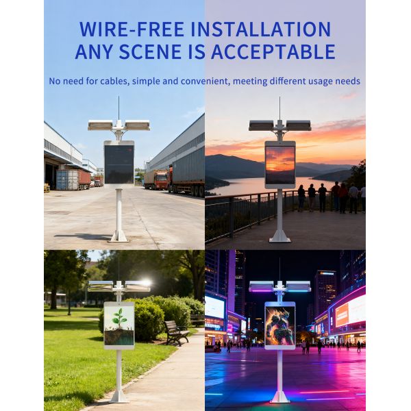 High Brightness Outdoor Solar LED Advertising Screen with 3.84mm Pixel Pitch and 6000-6500cd/㎡ Brightness