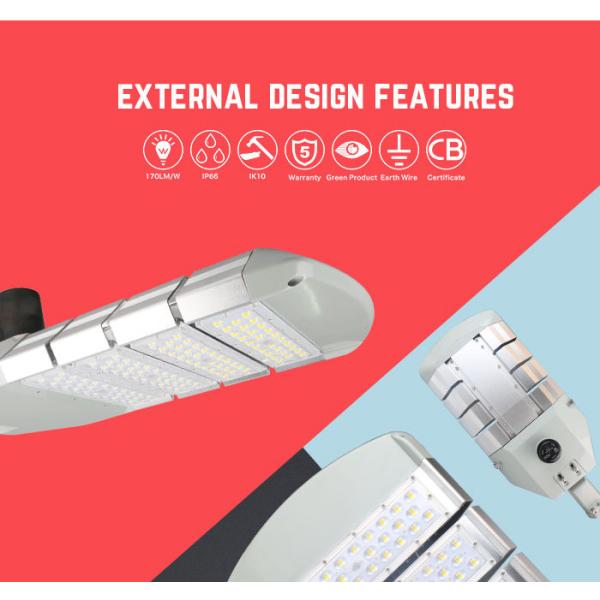 High Lumen Led Intelligent Street Light Residential Lamp 155LM/W 150W 135W IP66 IK10