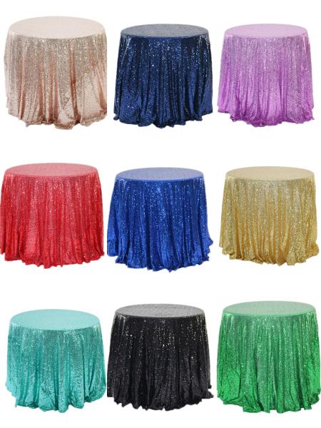 Quality Customized Polyester Sequins Hotel Banquet Table Cloth for sale