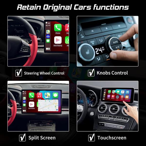 U2W Car Carplay Wired To Wireless Adapter Portable Multimedia Wireless Car Play Ai Box