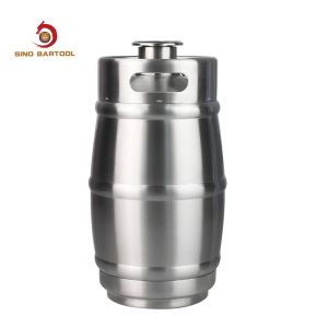 China Stainless Steel 304 Flat Bottom Empty 5L Draught Beer Keg wholesale