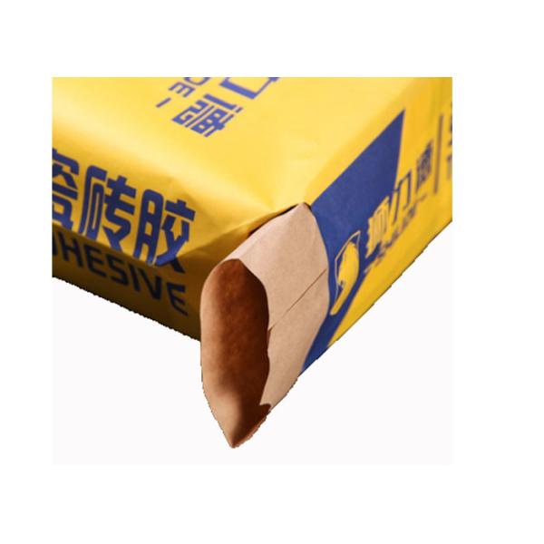 Flexo Print Colors Multiwall Paper Bags Valve Type 2 Layers High Tensile Strength