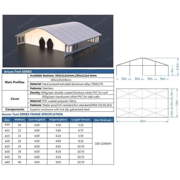 Huge Commercial Arcum Tent High Reinforced Clear Span Metal Frame
