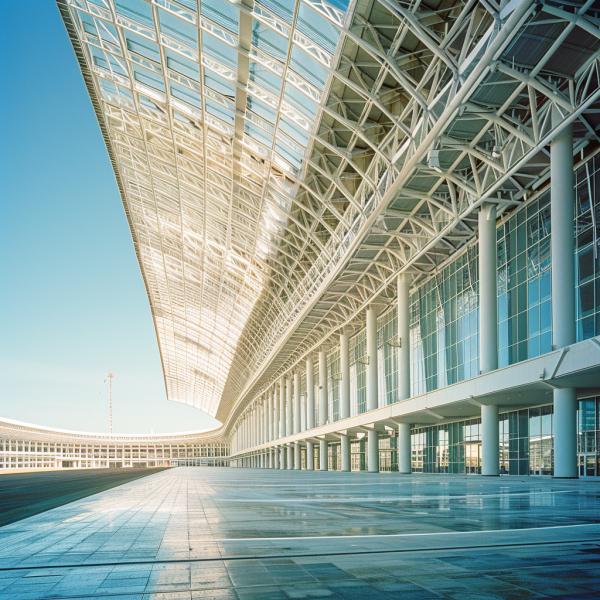 Membrane Shade Sails with Tension Fabric Structure for Stadiums and Commercial Buildings