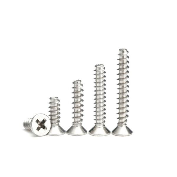 Flat Head Phillips Self-Tapping Screws M2.6 ISO 100mm 60mm 30mm 10mm Stainless Steel Various Sizes