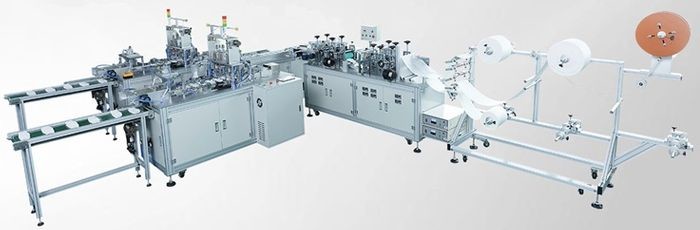 China KN95 Face Mask Manufacturing Machine , PLC Control Mask Producing Machine wholesale