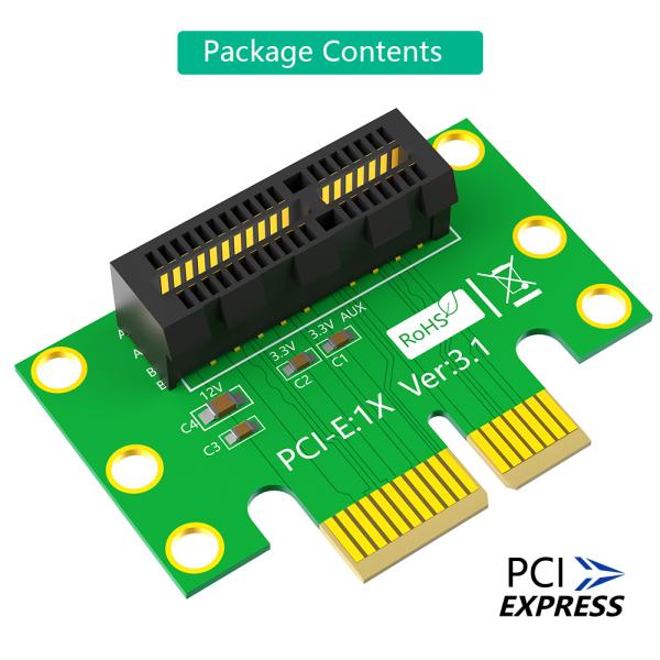 PCI Express 1X Riser Card 270-Degree Angle 43x23x13mm