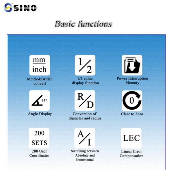 Linear Glass Scale By SINO High-Precision 2-Axis SDS2MS Digital Readout Display