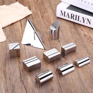 China Cuboid Stainless Steel Table card holder Wedding Metal Table Tent Holders on sale