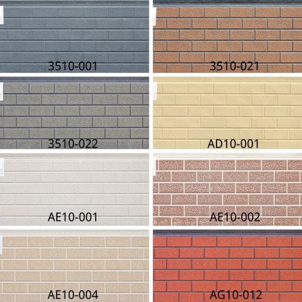 16mm Thickness Antique Brick Polystyrene Metal PU Sandwich Outdoor Panels