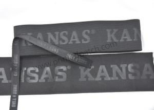 China High Frequency Embossed Jacquard Elastic Band Wide Customized Logo wholesale