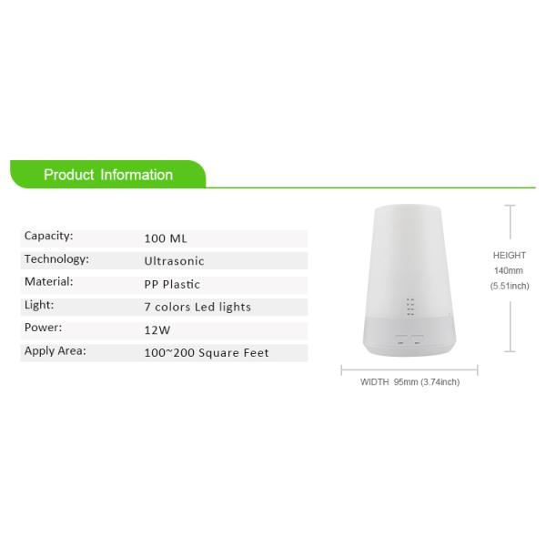New White PP Materials Hotel 100ML Electronic Aroma Diffuser Air Humidifier