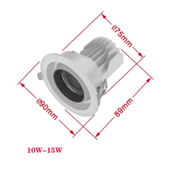 5000K 6000K Restaurants 15 Watt Indoor LED Spotlights BRIDGELUX DALI Dimmer