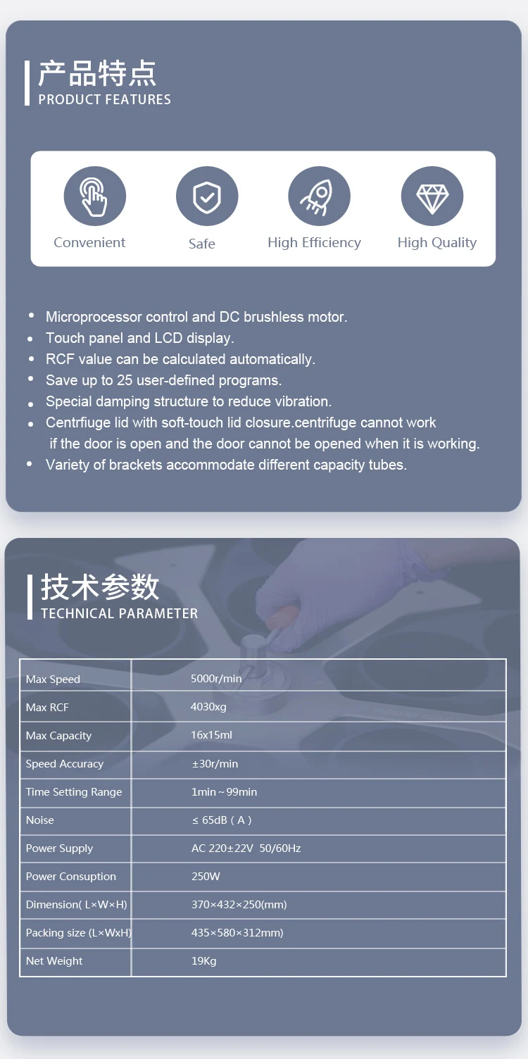 Cence Centrifuge Desktop Clinical Centrifuge Medical Laboratory Centrifuge with Horizontal Rotor