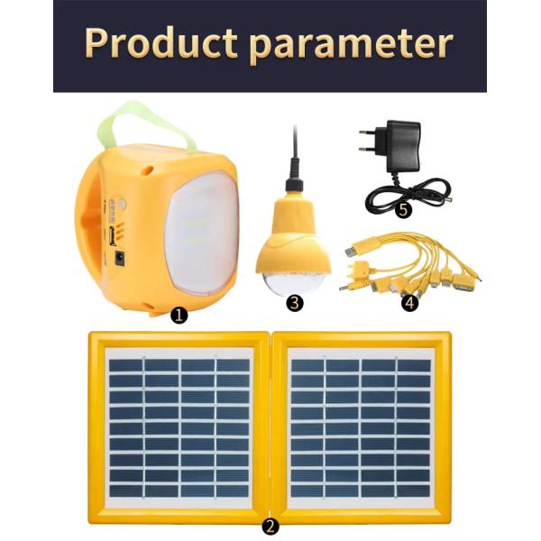 Solar Lighting With Led Bulb Portable Solar Power System Emergency LED With Charger Solar Light
